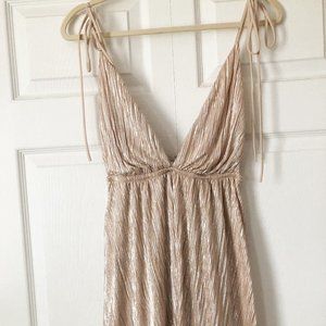 Shimmery Blush Mini Dress